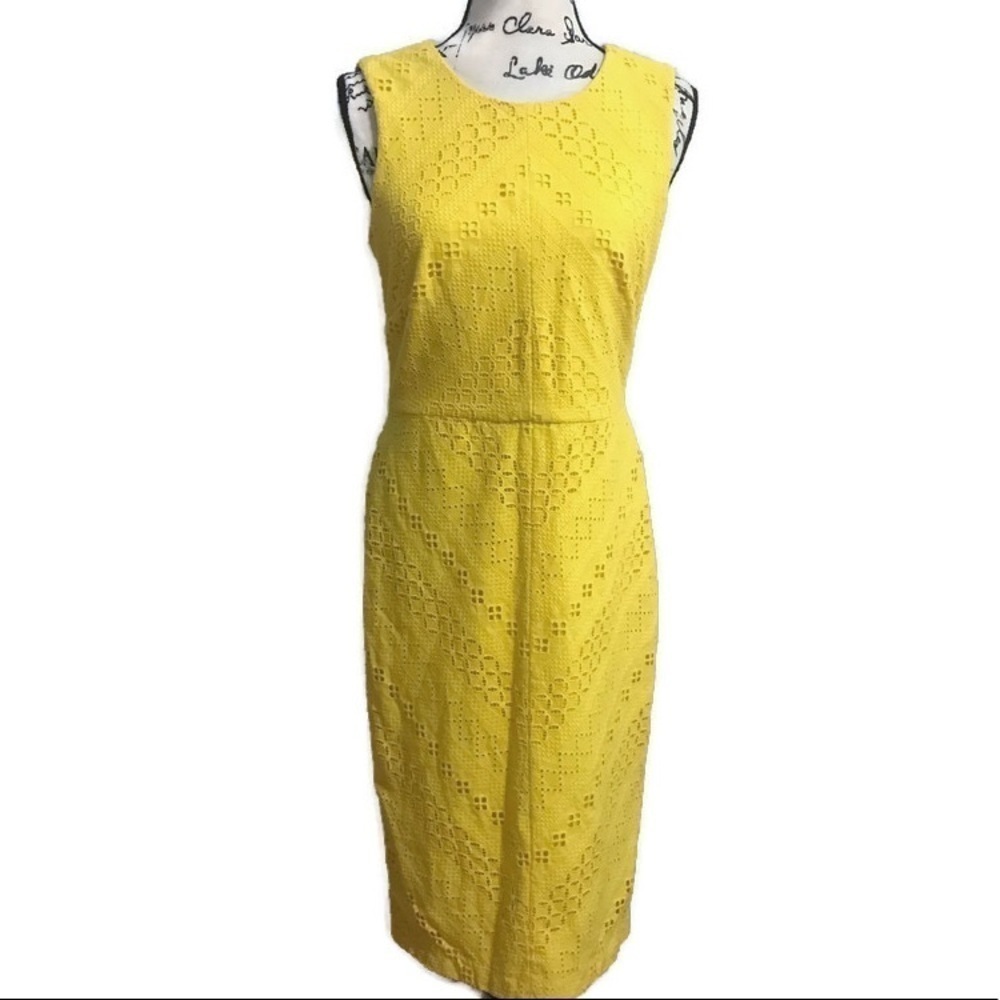Maggy London Soleil Ribbon Eyelet Sheath  Dress